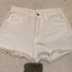 Brandy Melville Denim White Shorts
